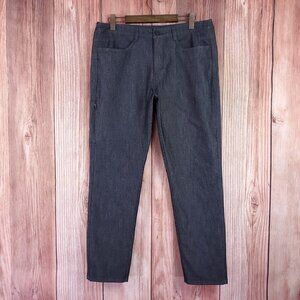 BYLT Basics Mens Size 36x30 Everyday Pants 2.0 Denim Indigo Straight Slim Fit